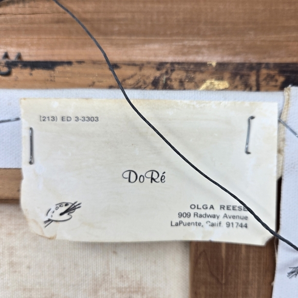 Do R'e Original Oil Painting Vintage Blue Vase With Orange-Yellow Chrysanthemums - Picture 9 of 12